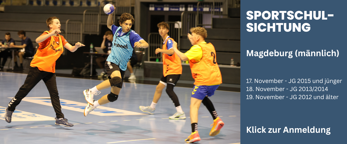 Sportschulsichtung Handball männlich – Anmeldung